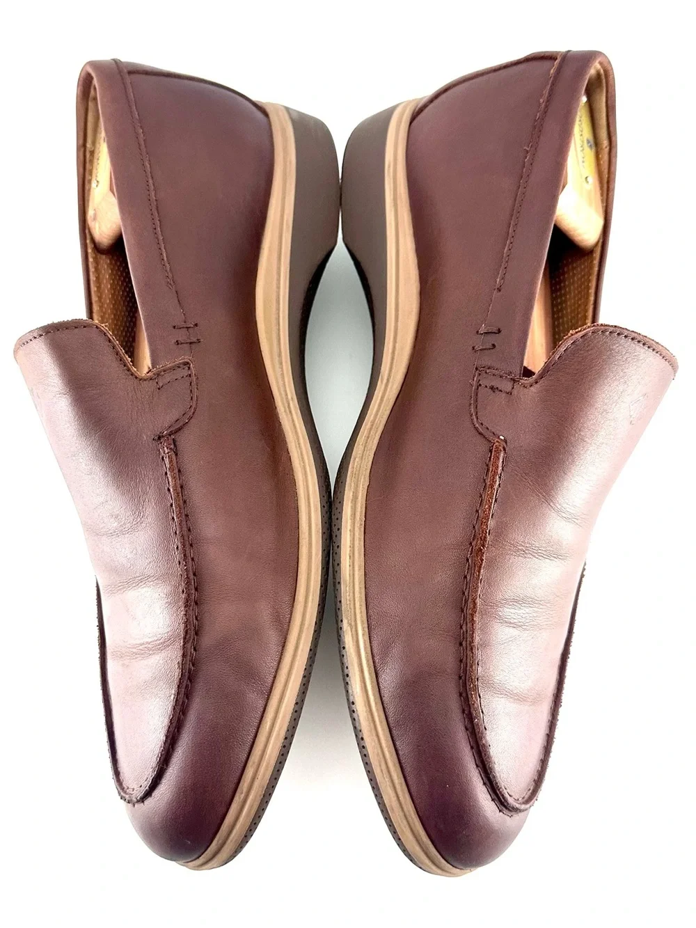Amberjack The Loafer Chestnut Brown Leather Slip On Dress Shoes Men Size 10.5M